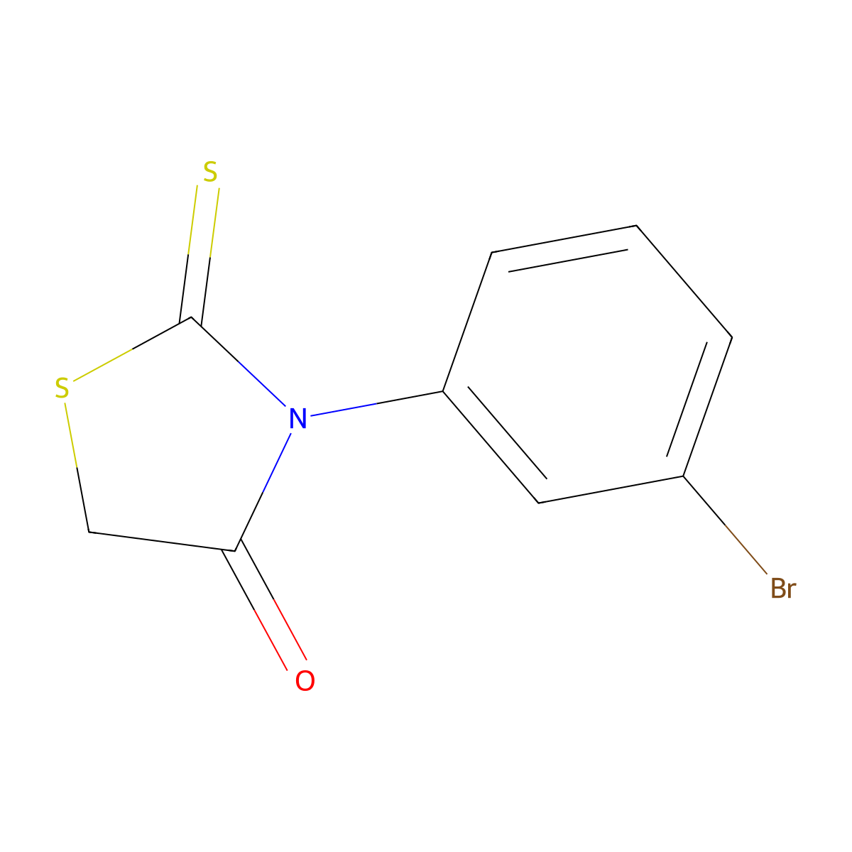 3-(3-Bromophenyl)-2-thioxo-1,3-thiazolidin-4-one molecular structure, CAS 5258-25-3