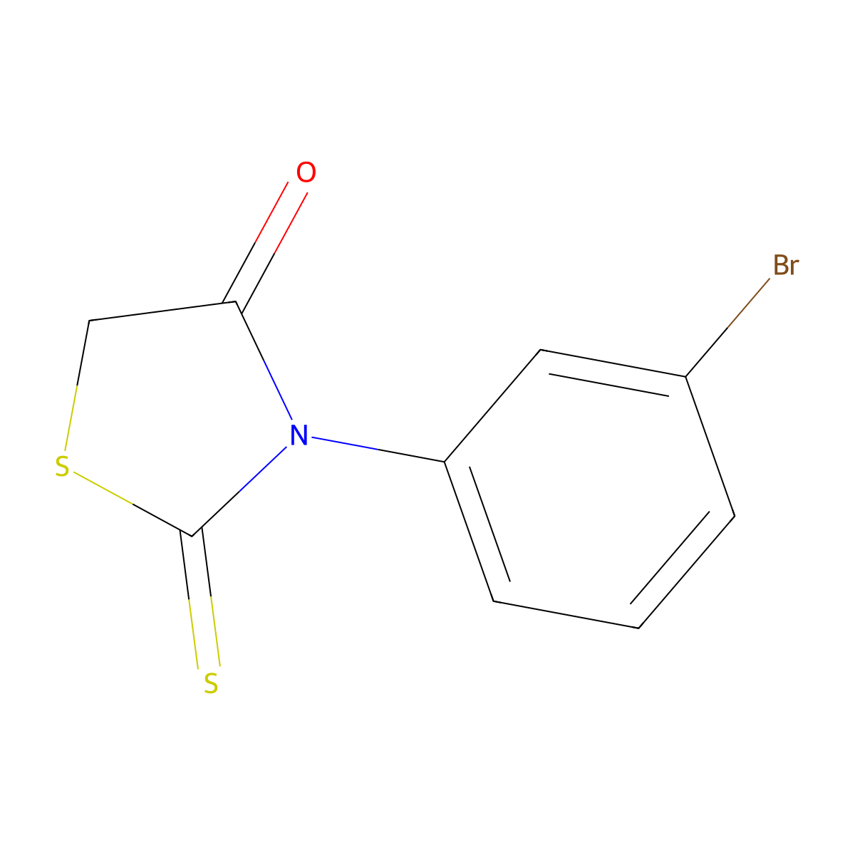 3-(3-Bromophenyl)-2-thioxo-1,3-thiazolidin-4-one molecular structure, CAS 5258-25-3