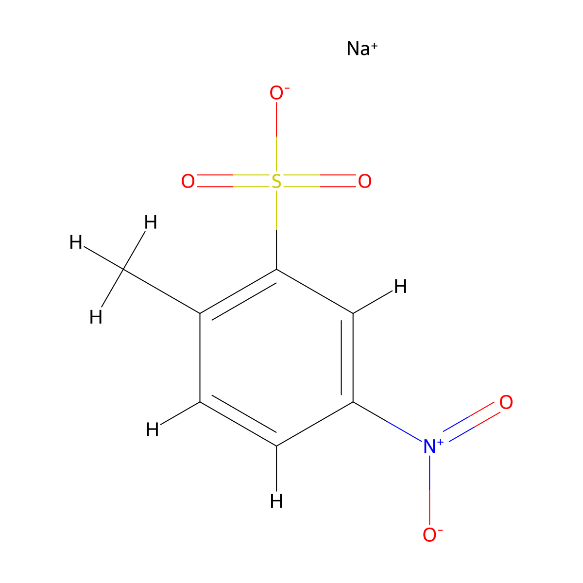 Sodium 4-nitrotoluene-2-sulphonate molecular structure, CAS 5258-64-0
