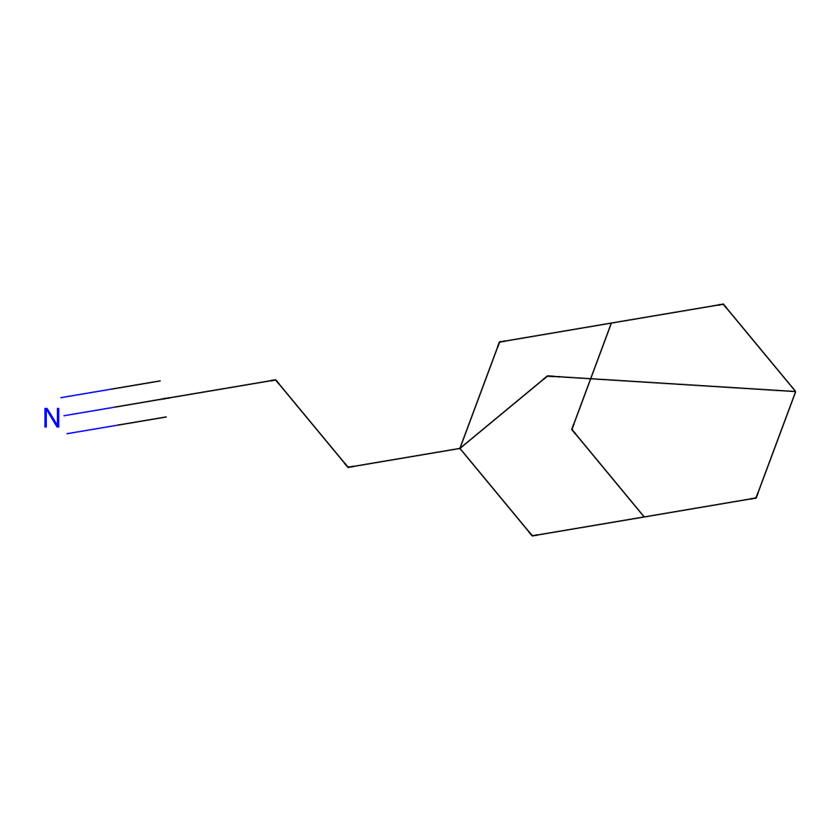 3-(1-Adamantyl)propanenitrile molecular structure, CAS 52582-89-5