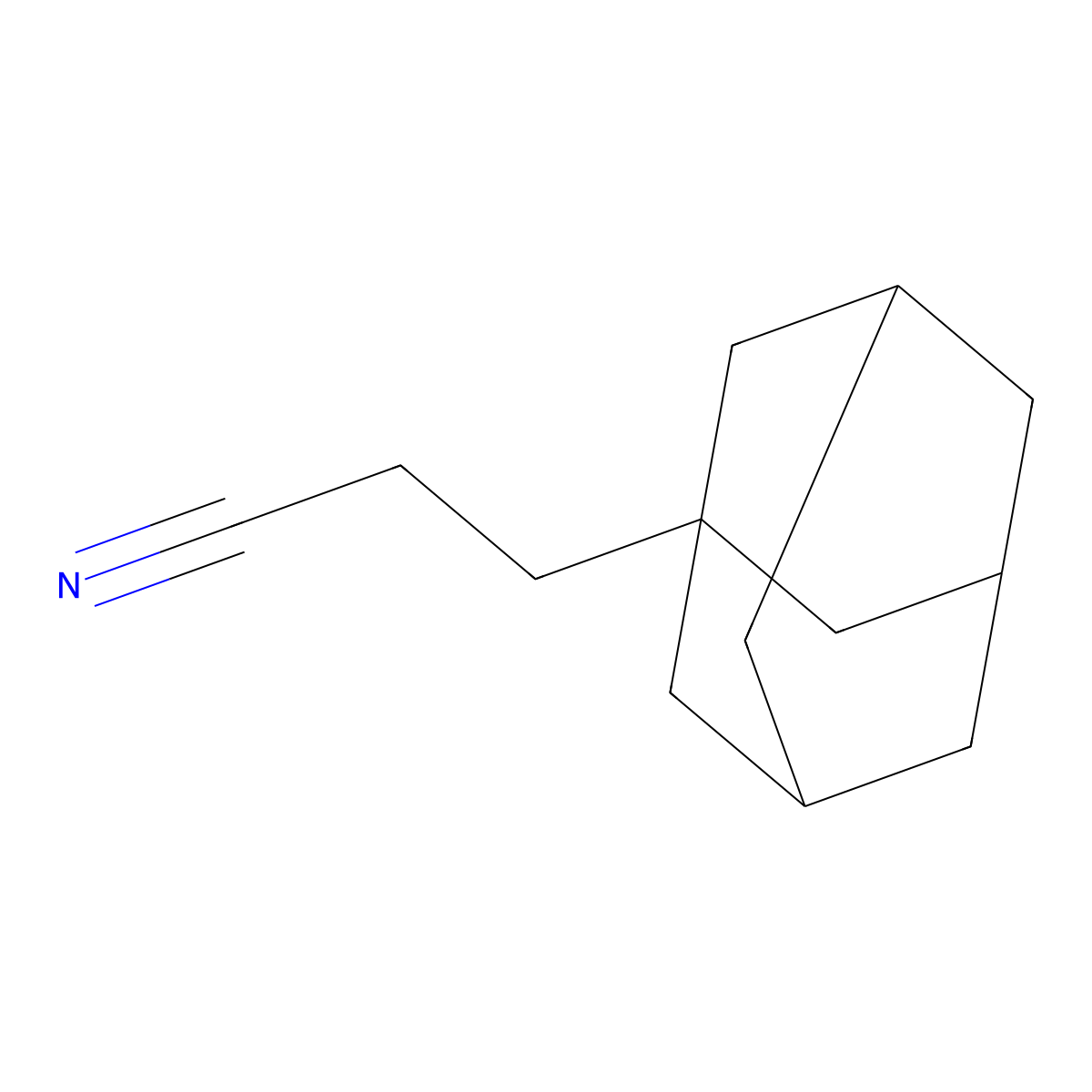 3-(1-Adamantyl)propanenitrile molecular structure, CAS 52582-89-5