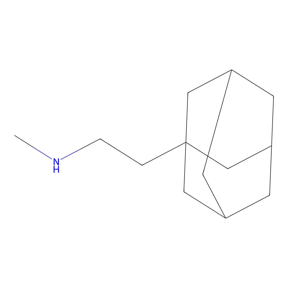 2-(Adamantan-1-yl)-N-methylethan-1-amine molecular structure, CAS 52582-90-8