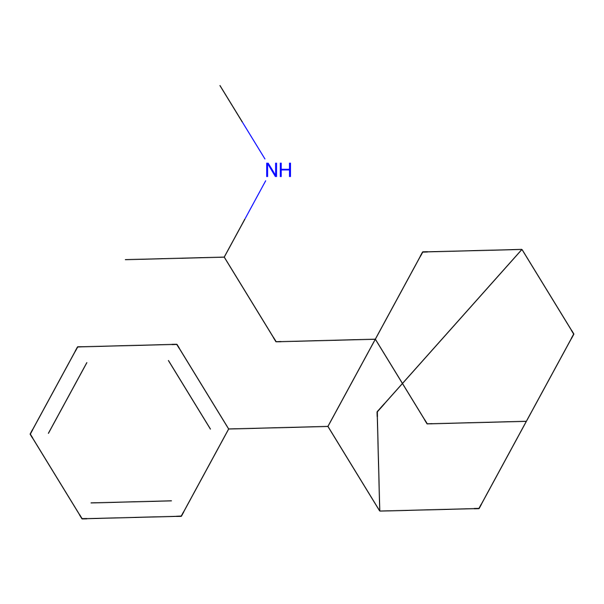 1-(2-Phenyladamant-1-yl)-2-methylaminopropane molecular structure, CAS 52582-91-9