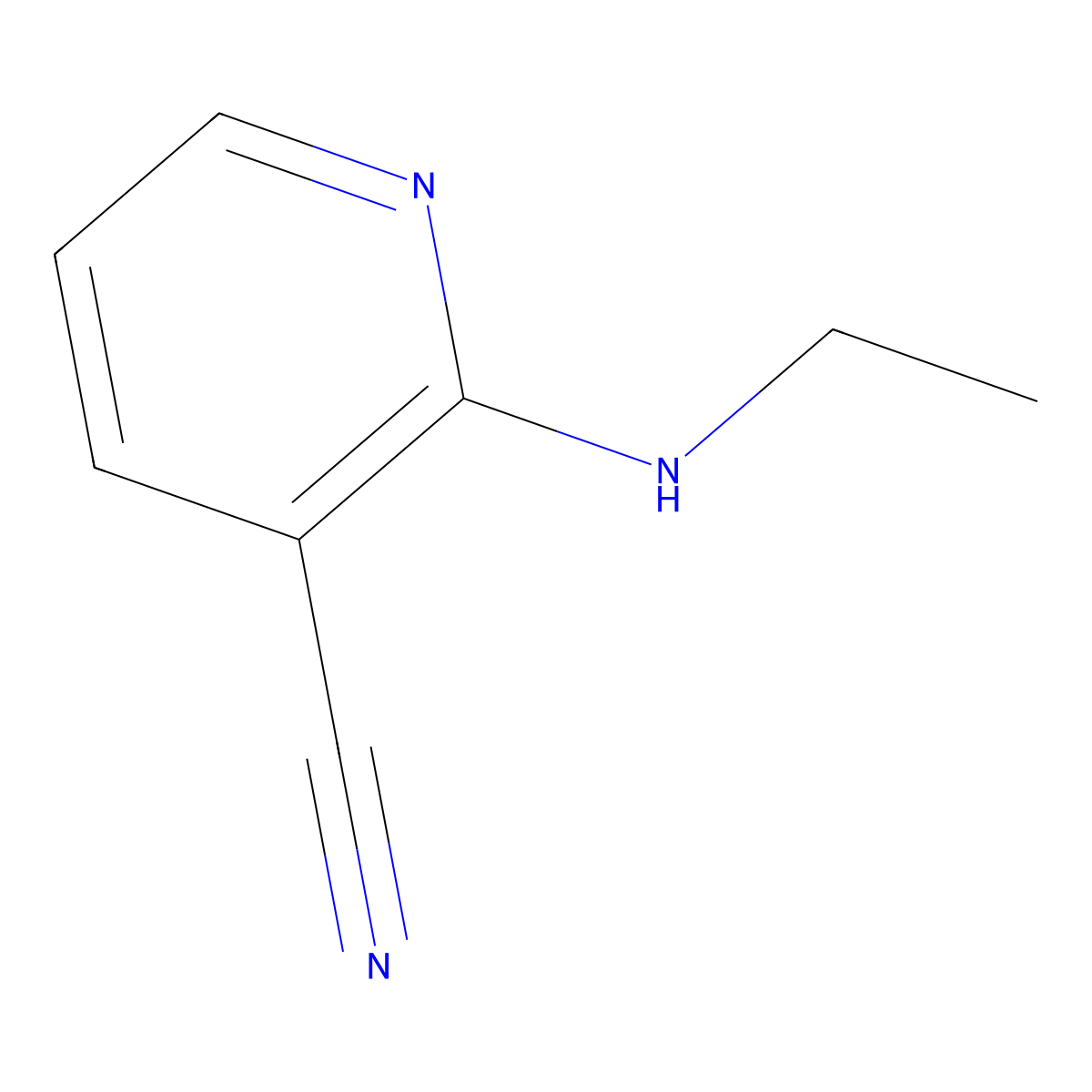 2-(Ethylamino)nicotinonitrile molecular structure, CAS 52583-89-8