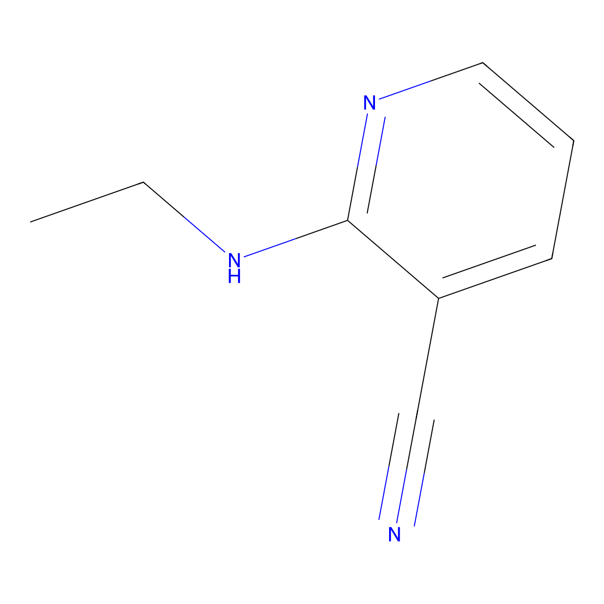 2-(Ethylamino)nicotinonitrile molecular structure, CAS 52583-89-8