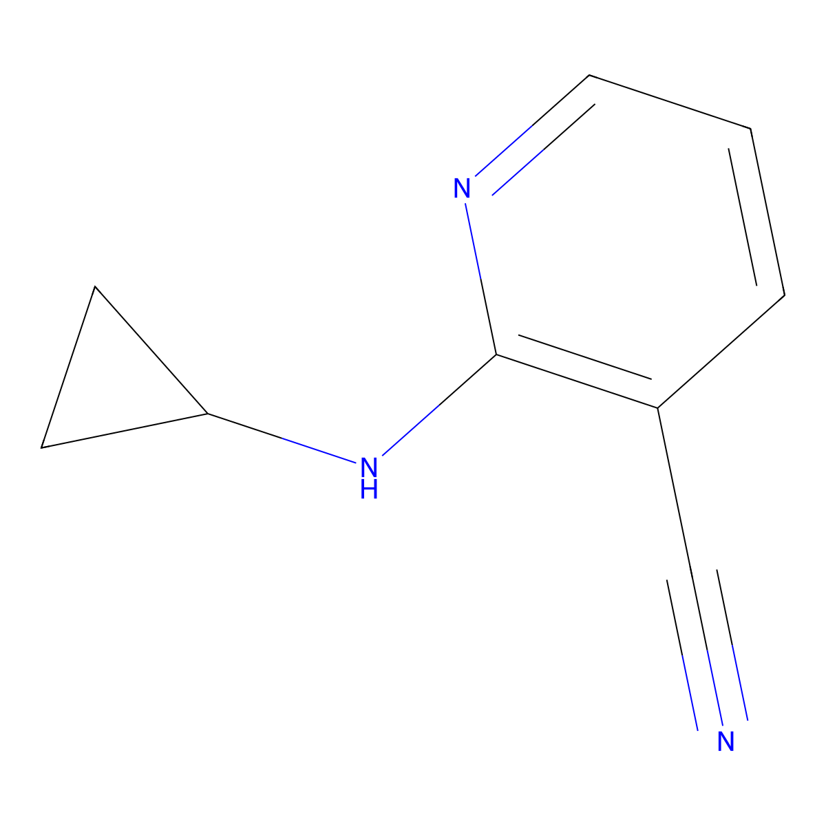 2-(Cyclopropylamino)nicotinonitrile molecular structure, CAS 52583-90-1