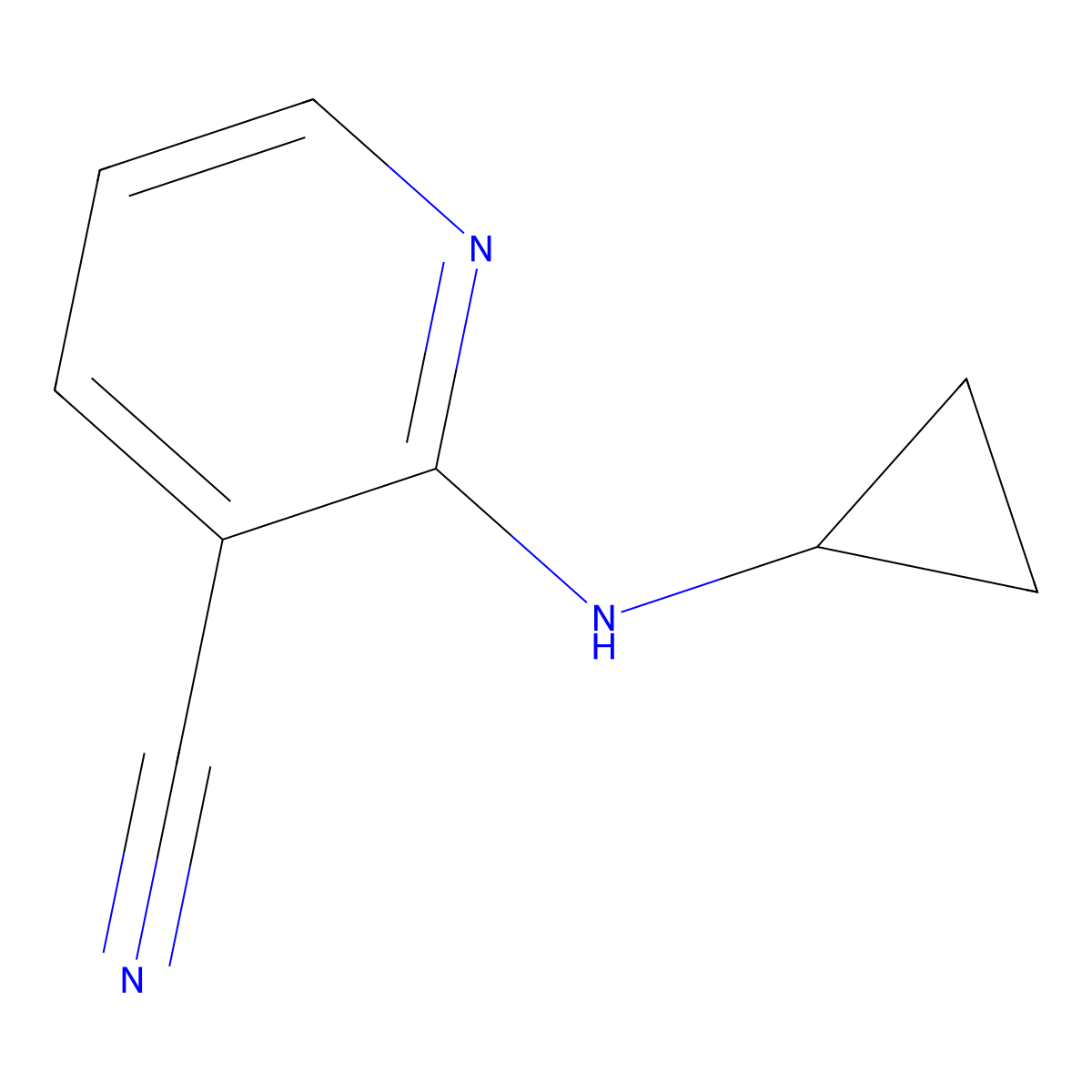 2-(Cyclopropylamino)nicotinonitrile molecular structure, CAS 52583-90-1