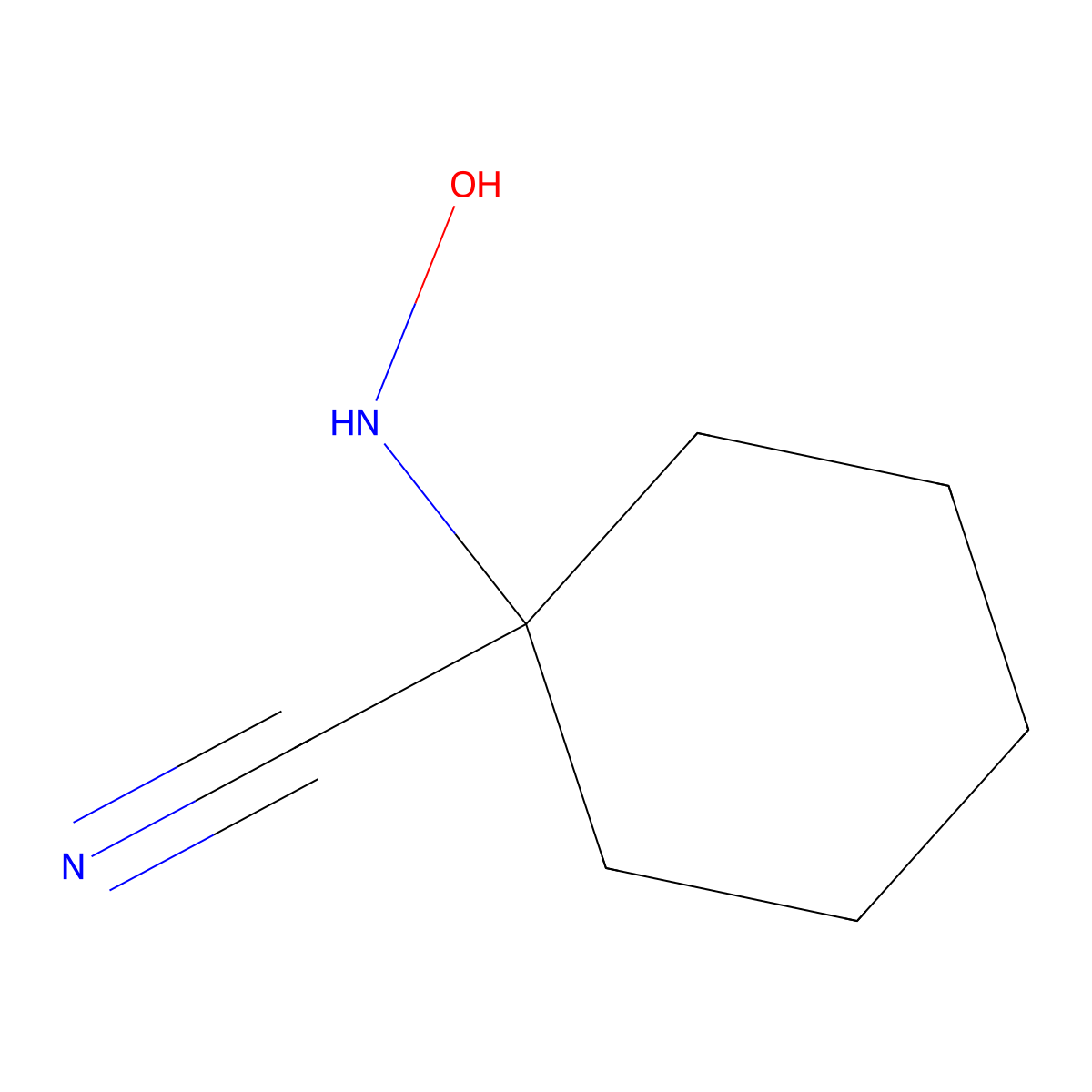 1-(Hydroxyamino)cyclohexanecarbonitrile molecular structure, CAS 5259-69-8