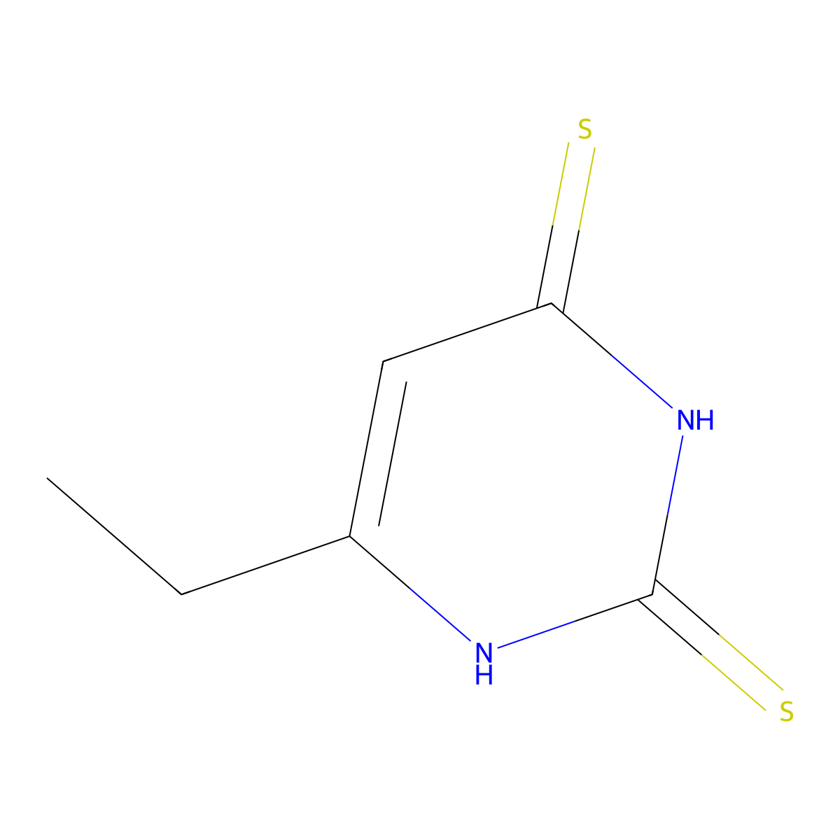6-Ethylpyrimidine-2,4-dithiol molecular structure, CAS 52590-34-8