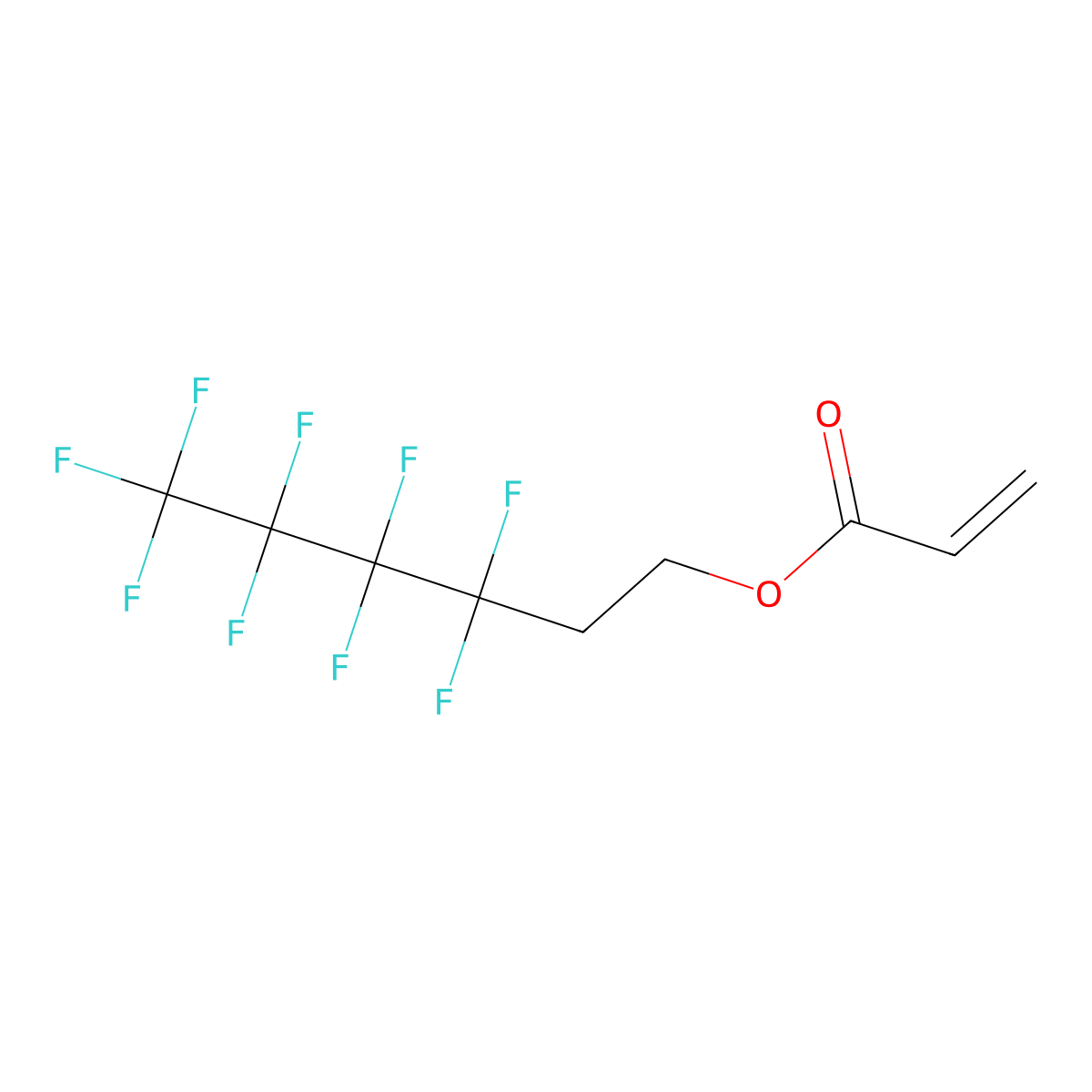 1H,1H,2H,2H-Nonafluorohexyl Acrylate molecular structure, CAS 52591-27-2
