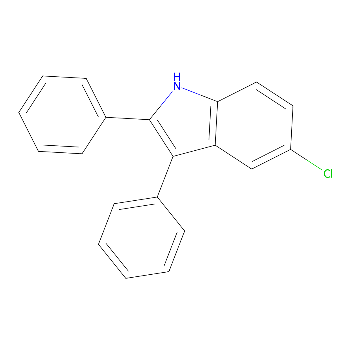 5-Chloro-2,3-diphenyl-1h-indole molecular structure, CAS 52598-02-4