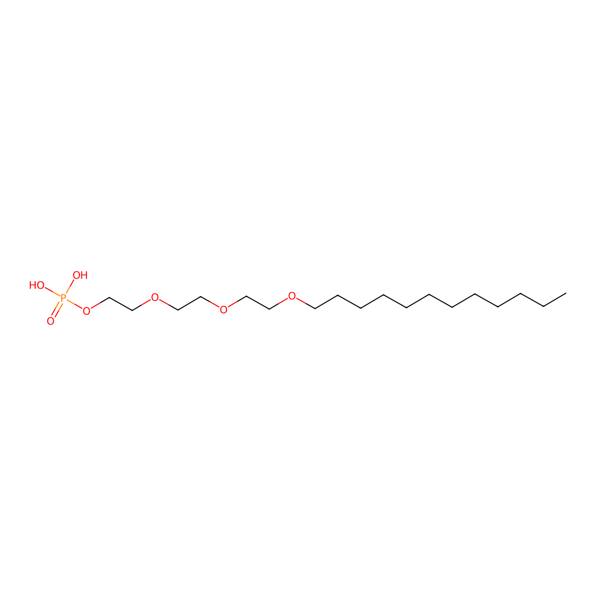 2-[2-[2-(Dodecyloxy)ethoxy]ethoxy]ethyl dihydrogen phosphate molecular structure, CAS 52598-24-0