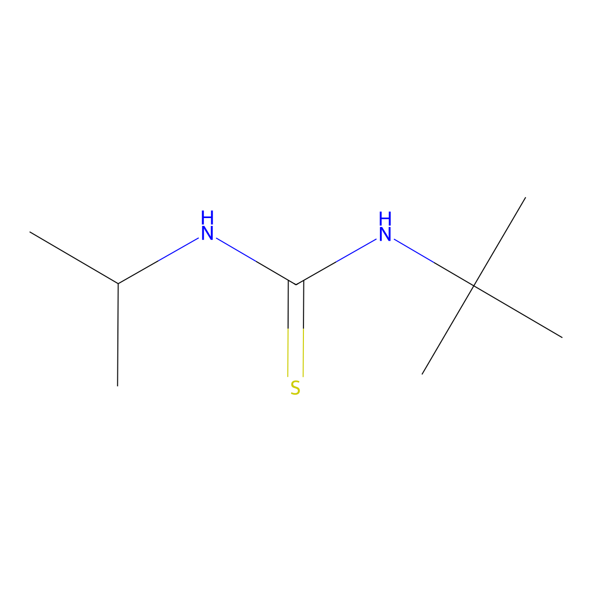 N-tert-Butyl-N'-propan-2-ylthiourea molecular structure, CAS 52599-24-3