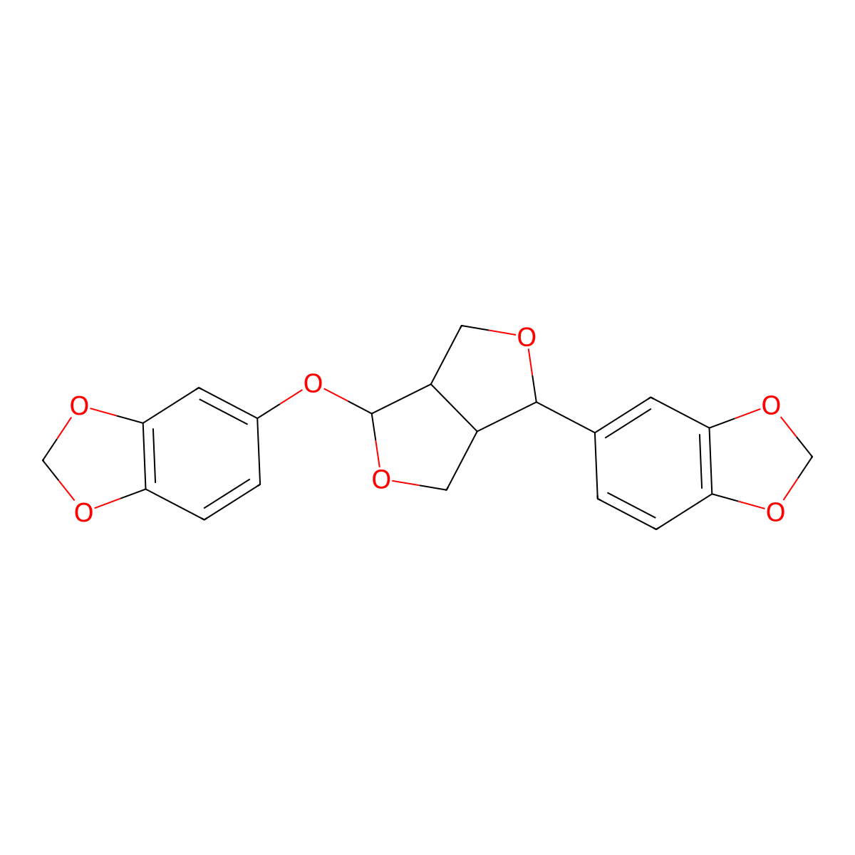 Sesamolin molecular structure, CAS 526-07-8
