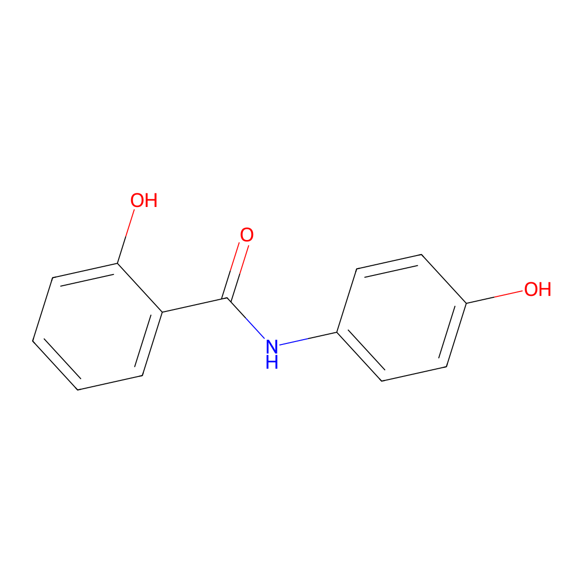 Osalmid molecular structure, CAS 526-18-1