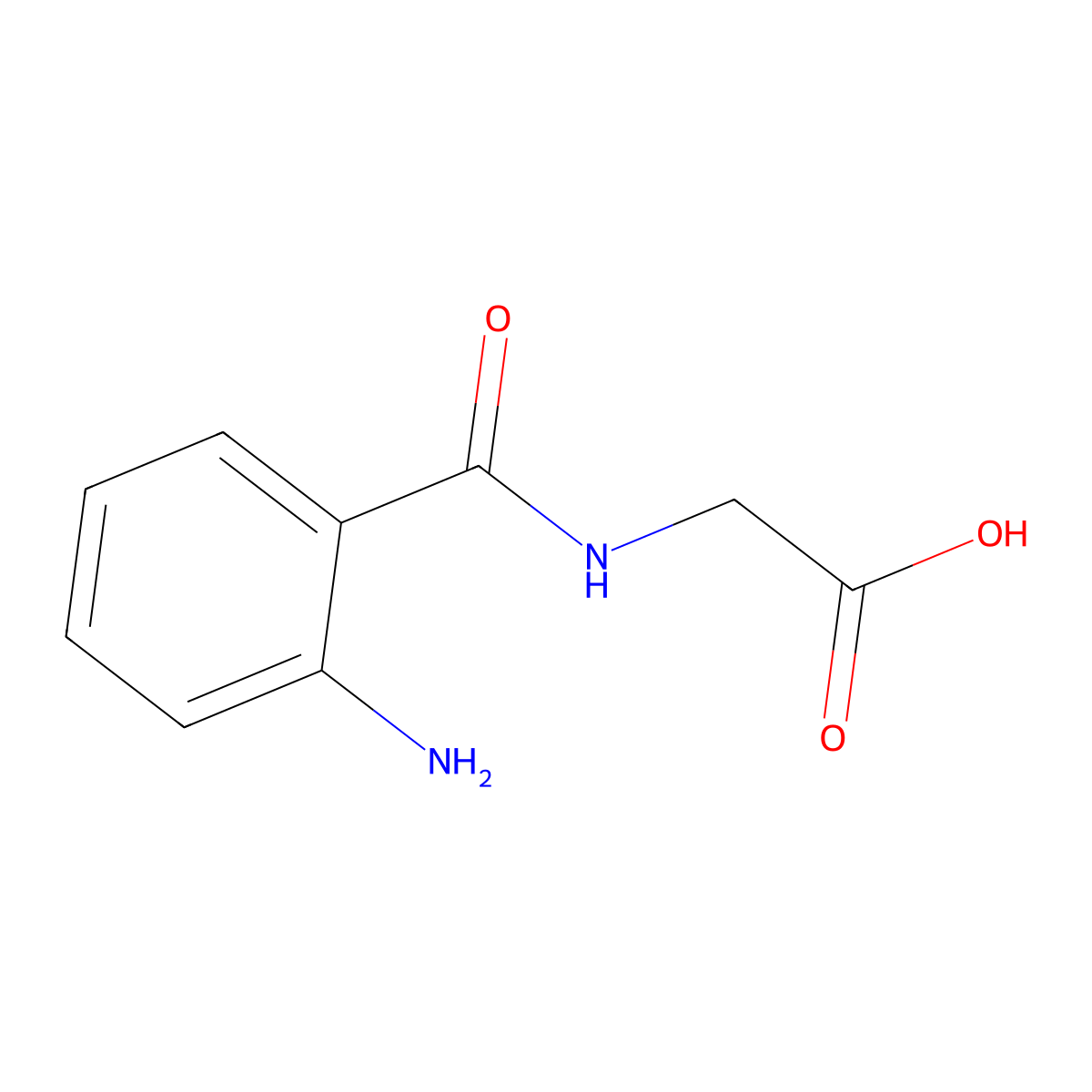 N-(2-Aminobenzoyl)glycine molecular structure, CAS 526-21-6