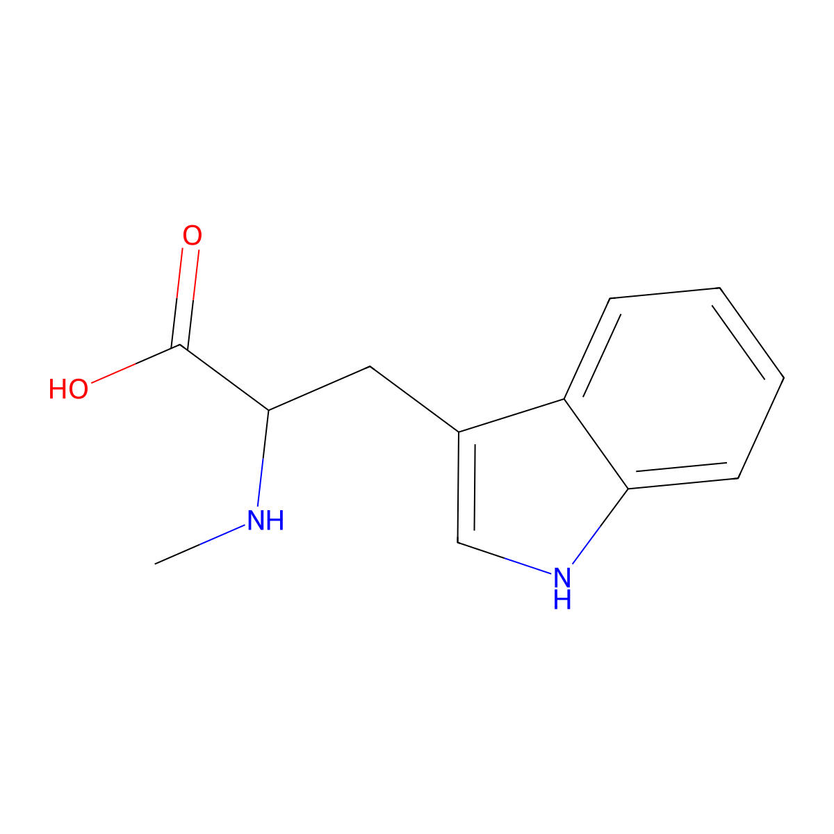 N-methyl-L-tryptophan molecular structure, CAS 526-31-8