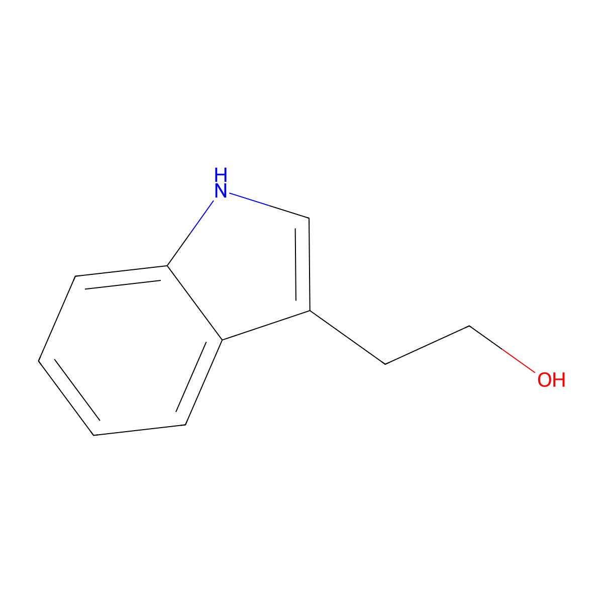 Tryptophol molecular structure, CAS 526-55-6