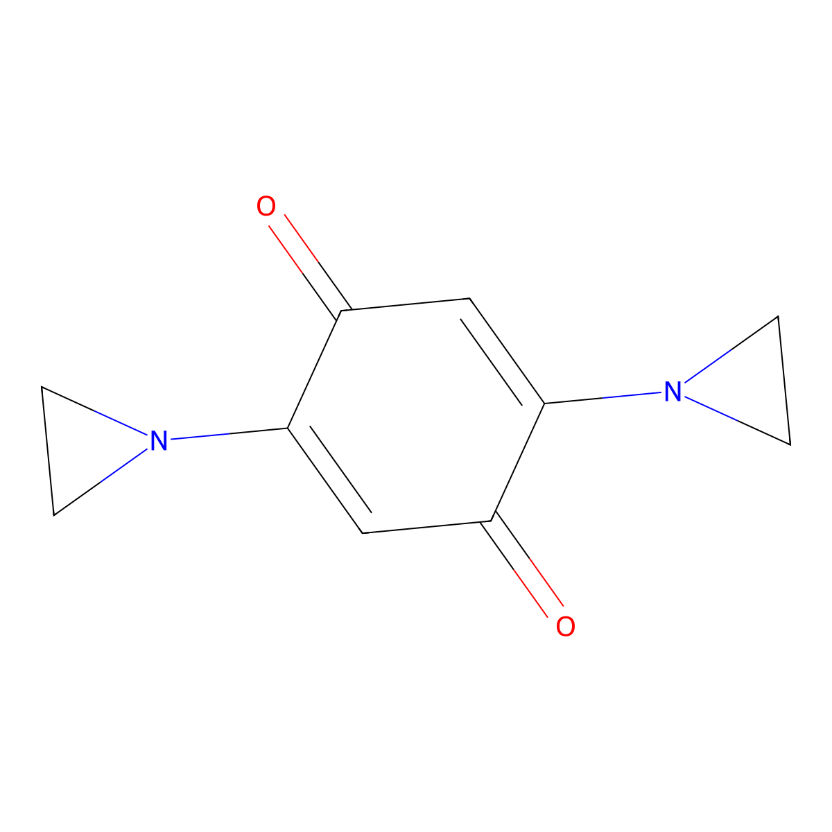 2,5-Diaziridinyl-1,4-benzoquinone molecular structure, CAS 526-62-5