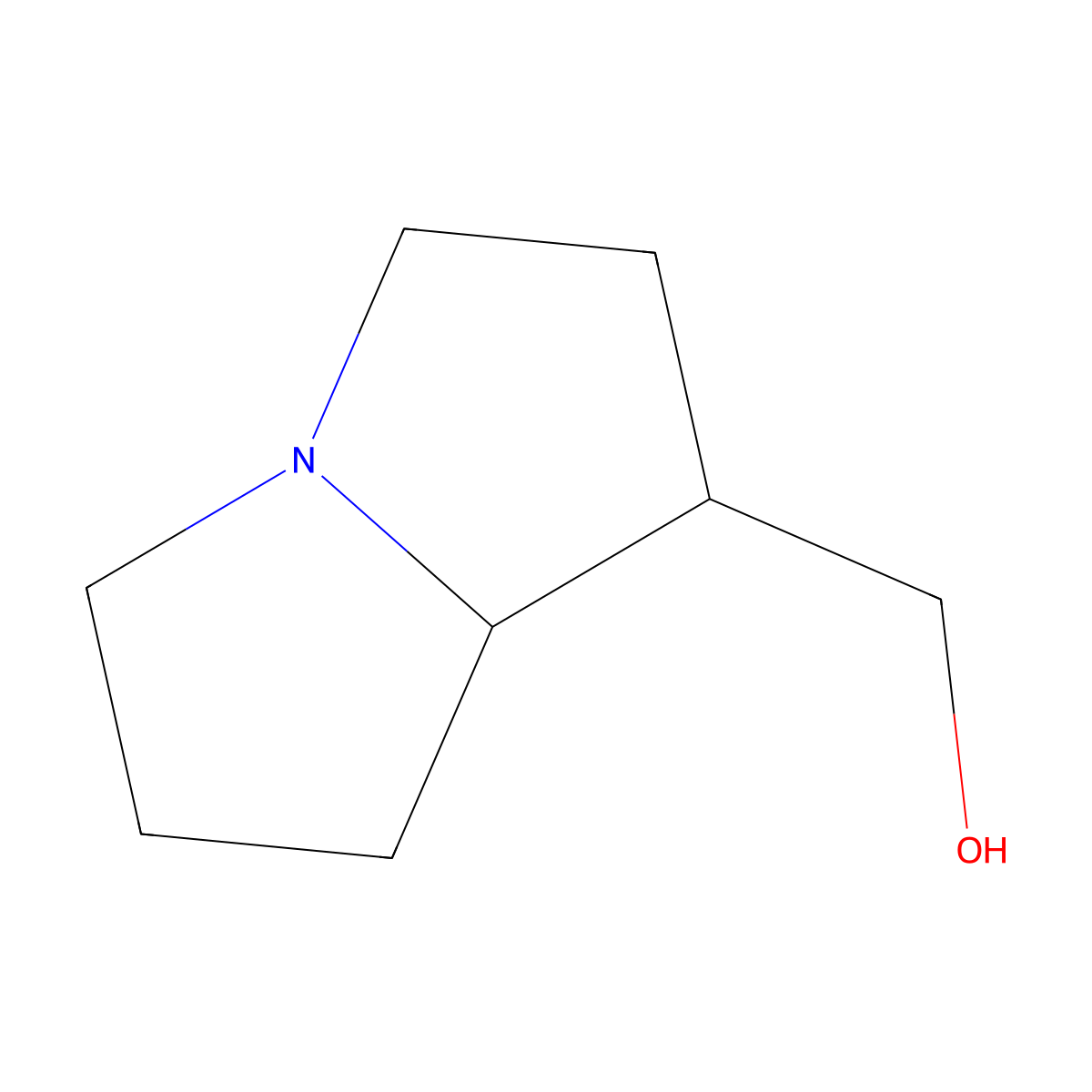 Isoretronecanol molecular structure, CAS 526-63-6