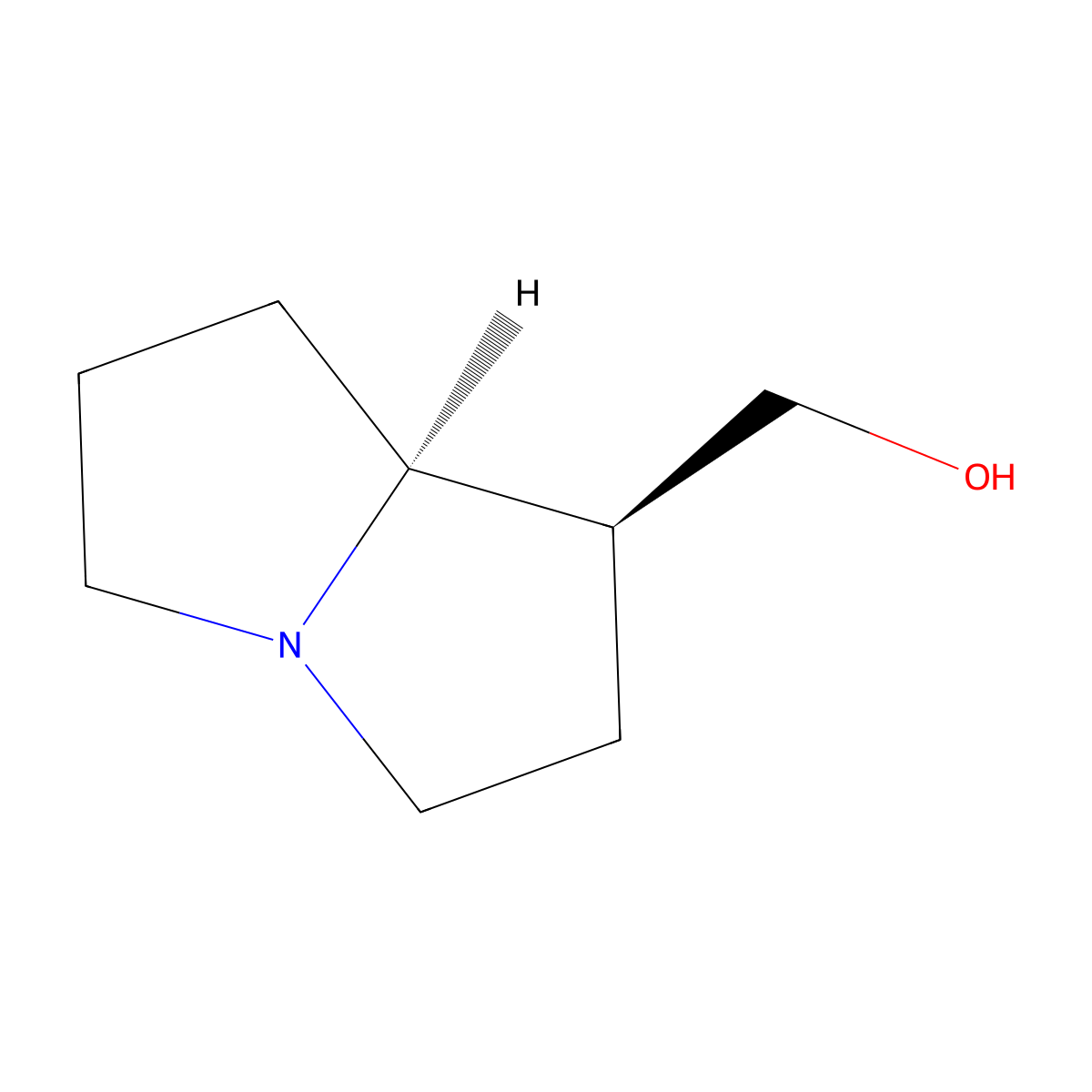Isoretronecanol molecular structure, CAS 526-63-6