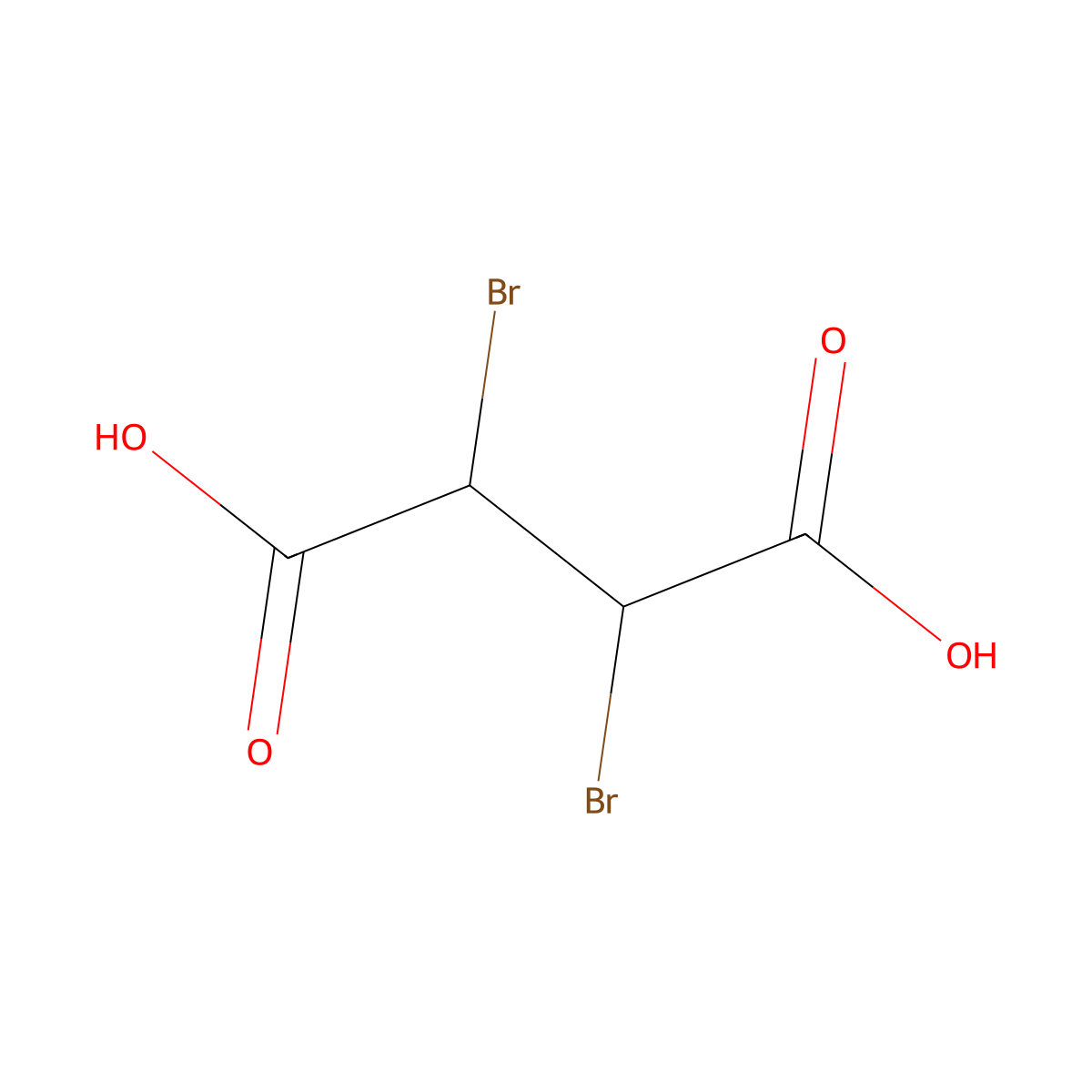 2,3-Dibromosuccinic acid molecular structure, CAS 526-78-3
