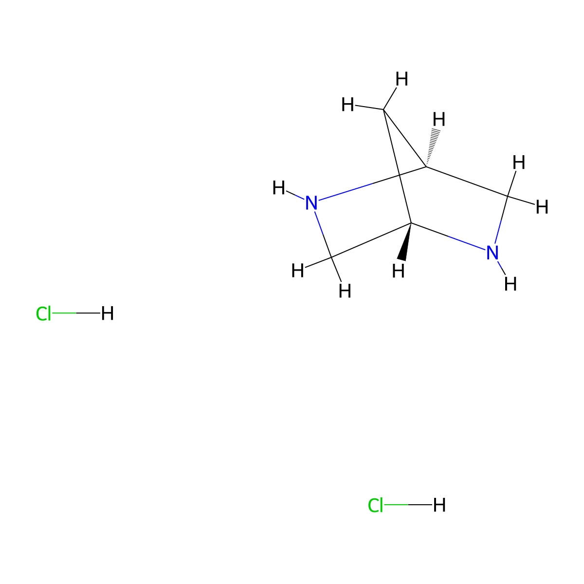 (1S,4S)-2,5-diazabicyclo[2.2.1]heptane dihydrochloride molecular structure, CAS 5260-20-8