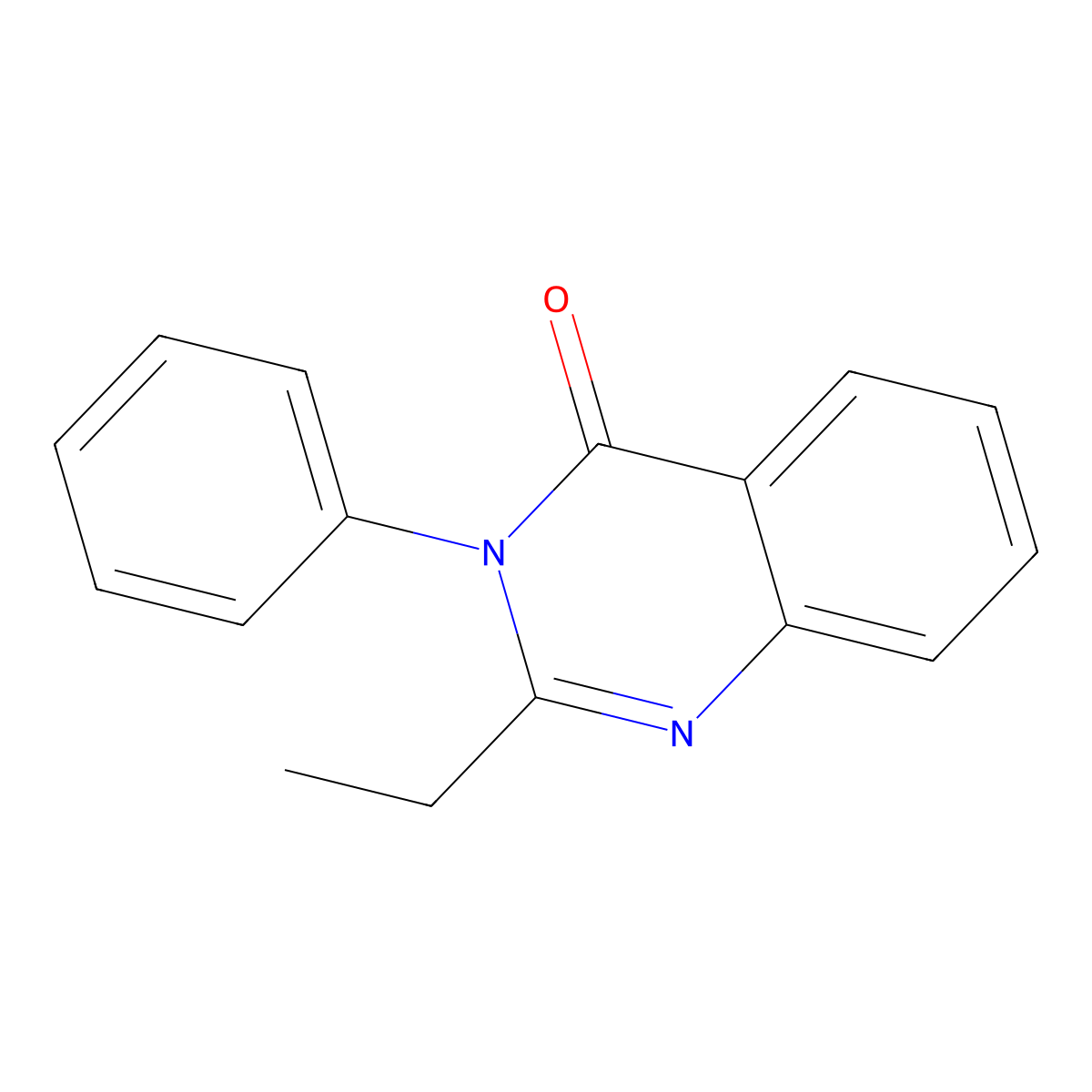 2-Ethyl-3-phenylquinazolin-4-one molecular structure, CAS 5260-41-3