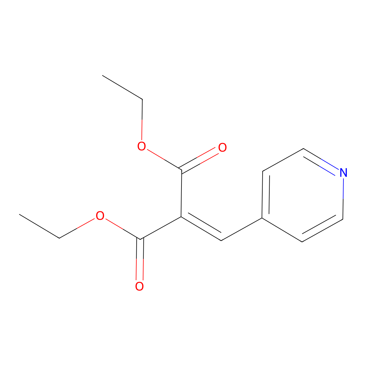 Diethyl 2-(pyridin-4-ylmethylene)malonate molecular structure, CAS 52601-17-9