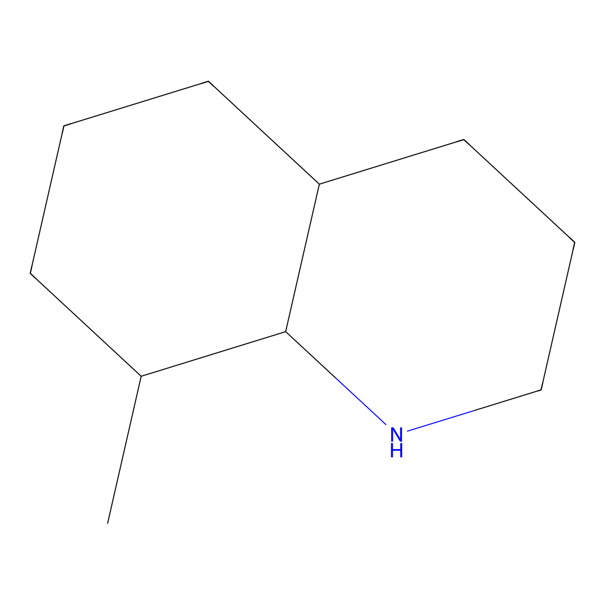 Decahydro-8-methylquinoline molecular structure, CAS 52601-69-1