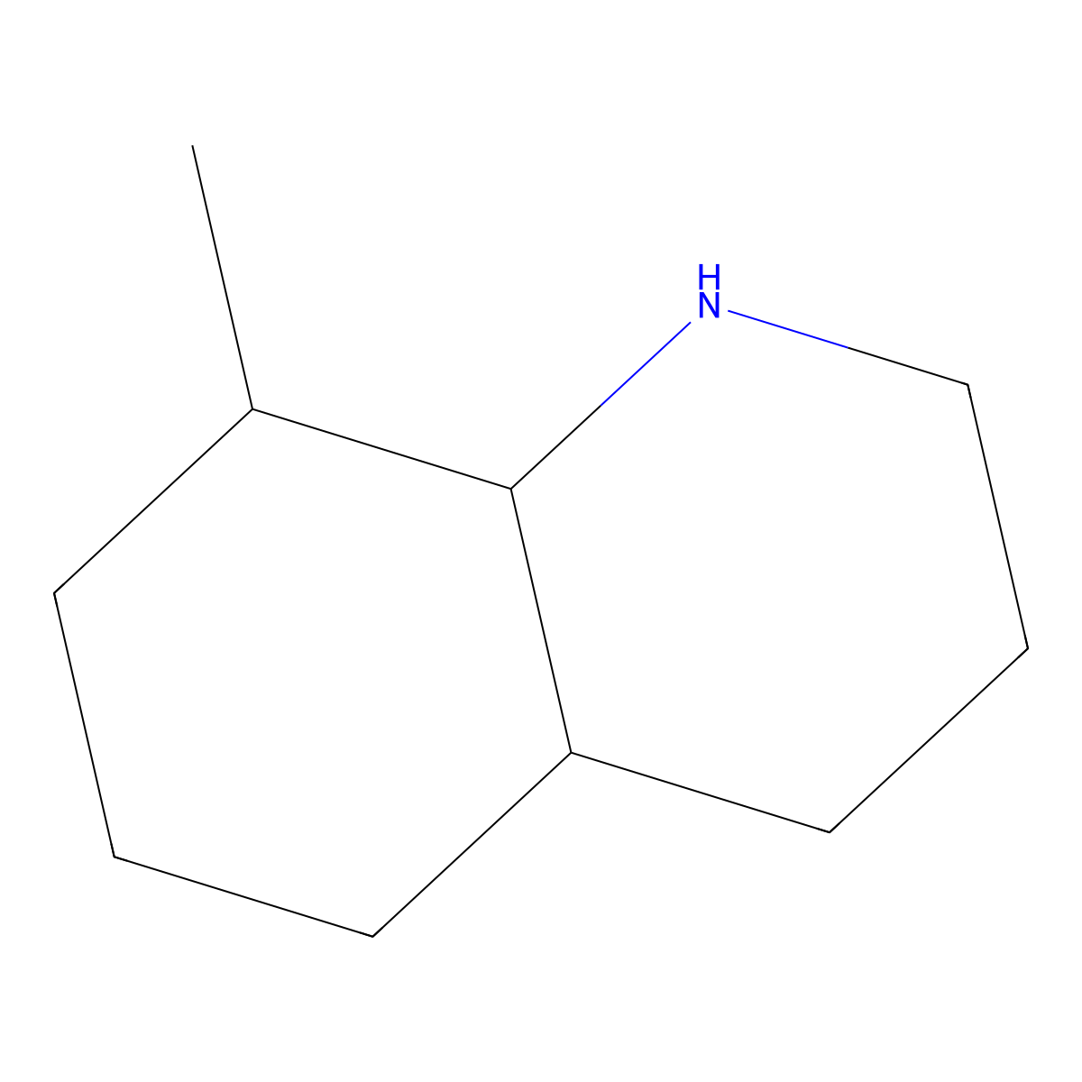 Decahydro-8-methylquinoline molecular structure, CAS 52601-69-1