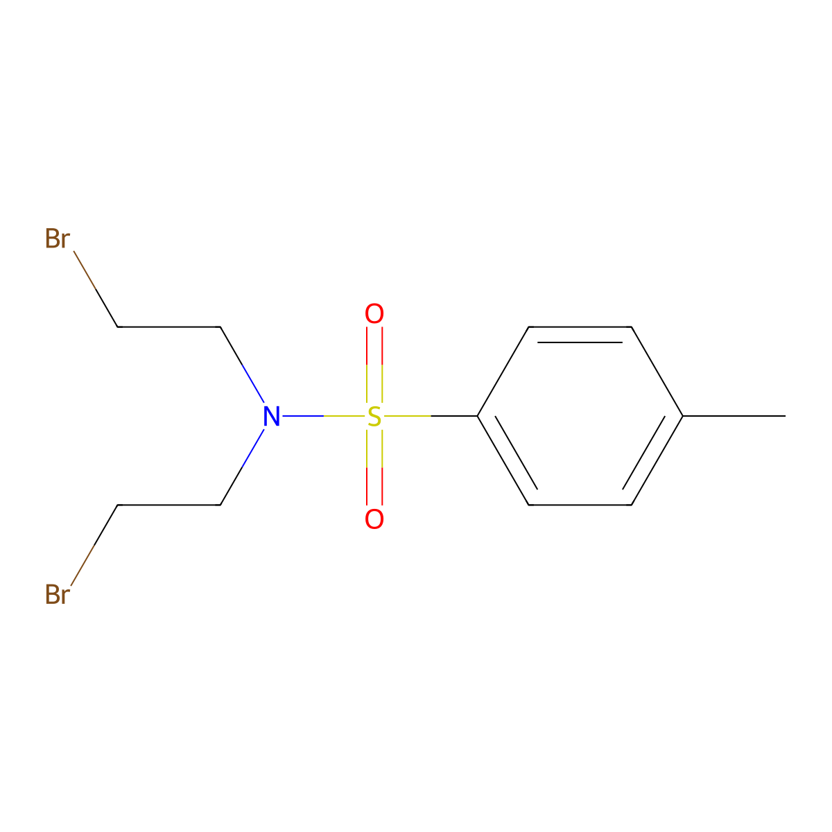 n,n-Bis(2-bromoethyl)-4-methylbenzenesulfonamide molecular structure, CAS 52601-82-8