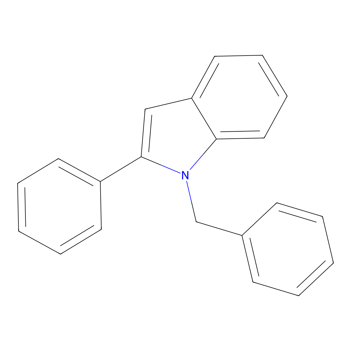 1-Benzyl-2-phenyl-1H-indole molecular structure, CAS 52604-15-6
