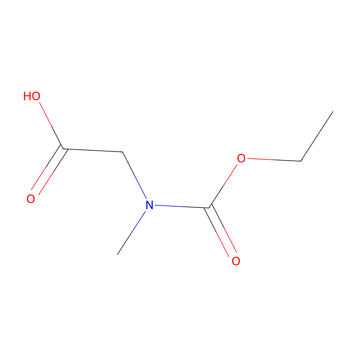 2-[(Ethoxycarbonyl)(methyl)amino]acetic acid molecular structure, CAS 52605-45-5