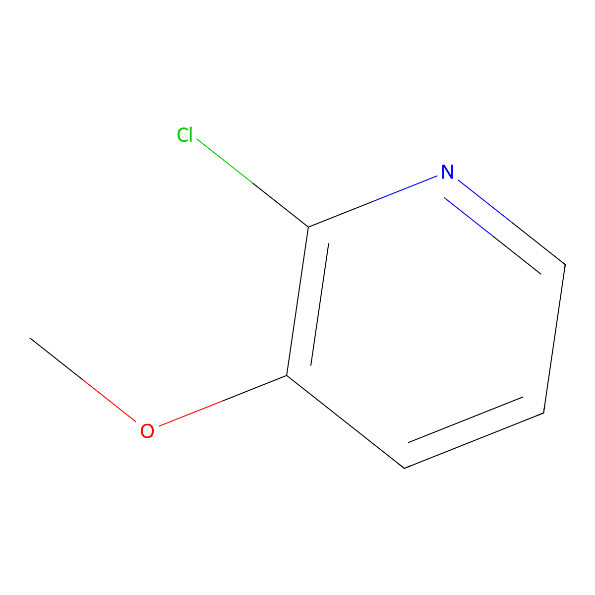 2-Chloro-3-methoxypyridine molecular structure, CAS 52605-96-6