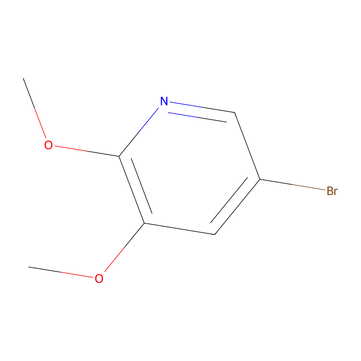 5-Bromo-2,3-dimethoxypyridine molecular structure, CAS 52605-98-8
