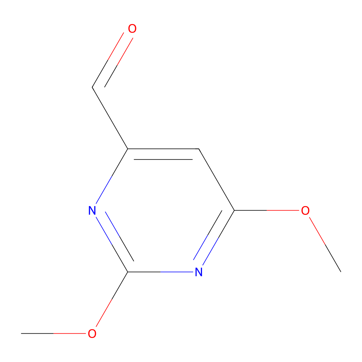 2,6-Dimethoxy-4-pyrimidinecarboxaldehyde molecular structure, CAS 52606-03-8