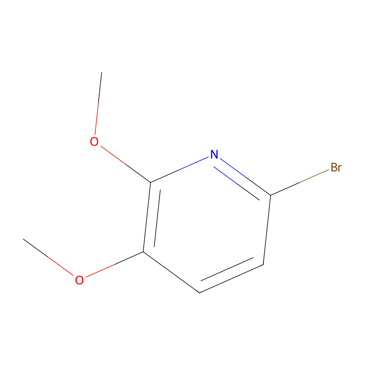6-Bromo-2,3-dimethoxypyridine molecular structure, CAS 52606-08-3