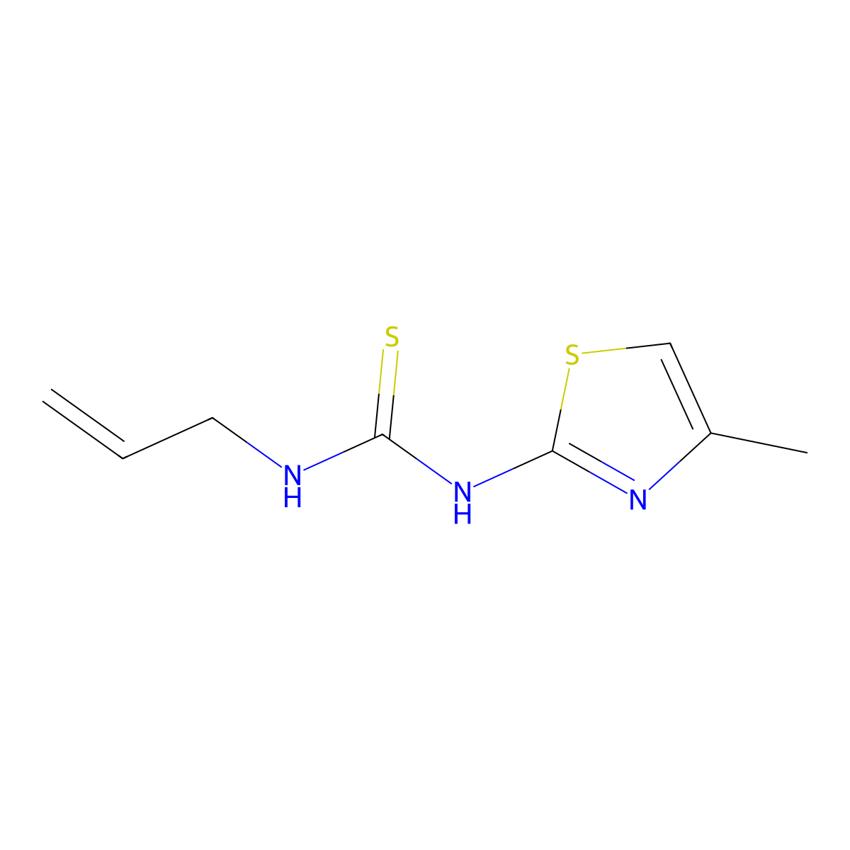1-(4-Methyl-1,3-thiazol-2-YL)-3-(prop-2-EN-1-YL)thiourea molecular structure, CAS 52607-71-3