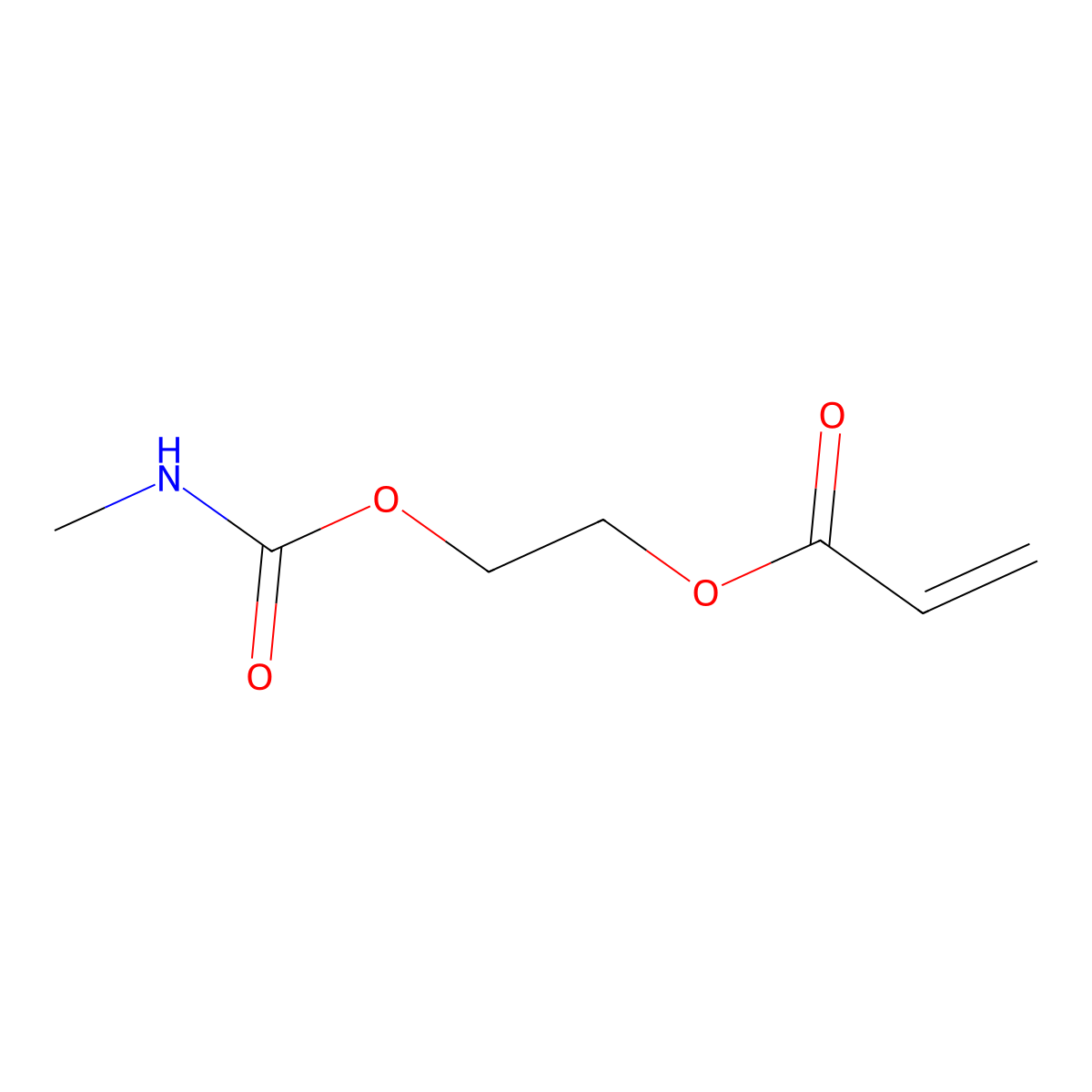 2-Propenoic acid, 2-(((methylamino)carbonyl)oxy)ethyl ester molecular structure, CAS 52607-81-5