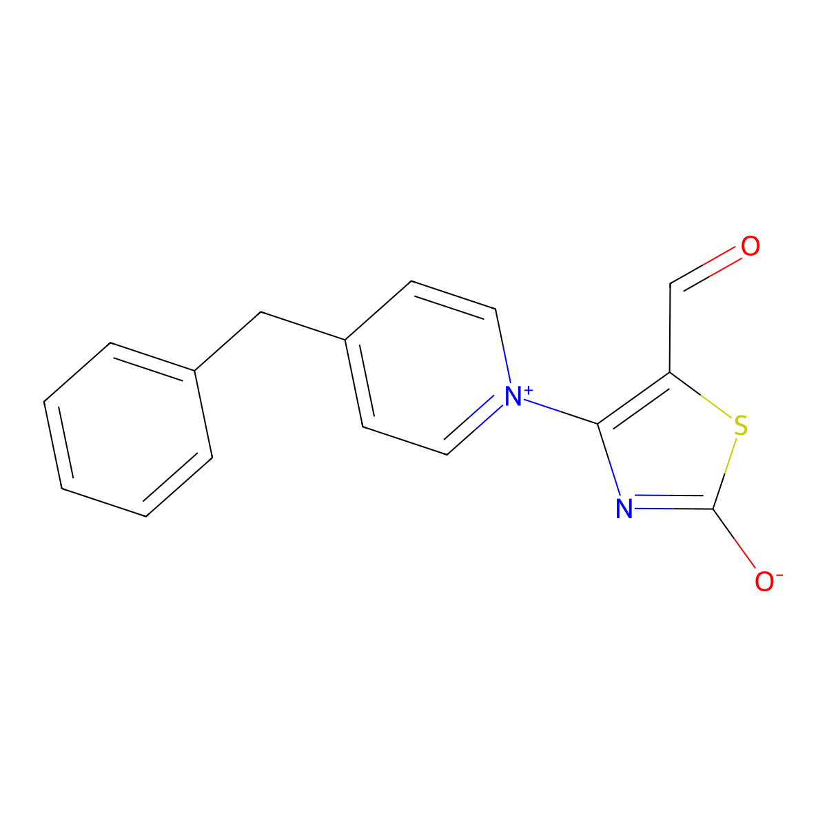 4-(4-Benzyl-1-pyridiniumyl)-5-formyl-1,3-thiazol-2-olate molecular structure, CAS 5261-09-6