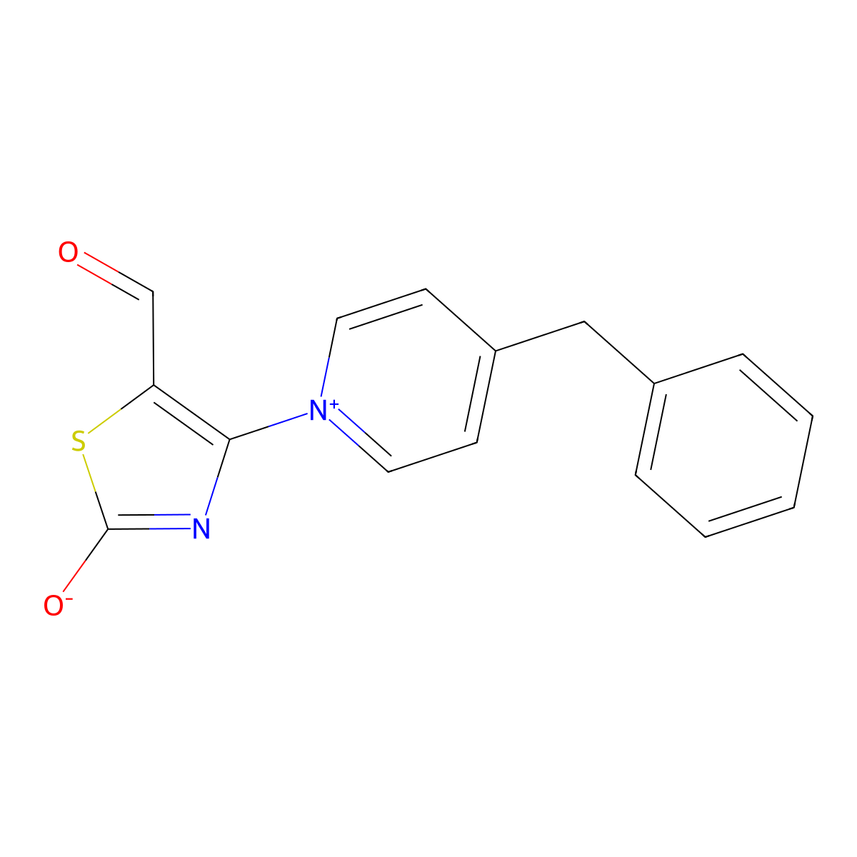 4-(4-Benzyl-1-pyridiniumyl)-5-formyl-1,3-thiazol-2-olate molecular structure, CAS 5261-09-6