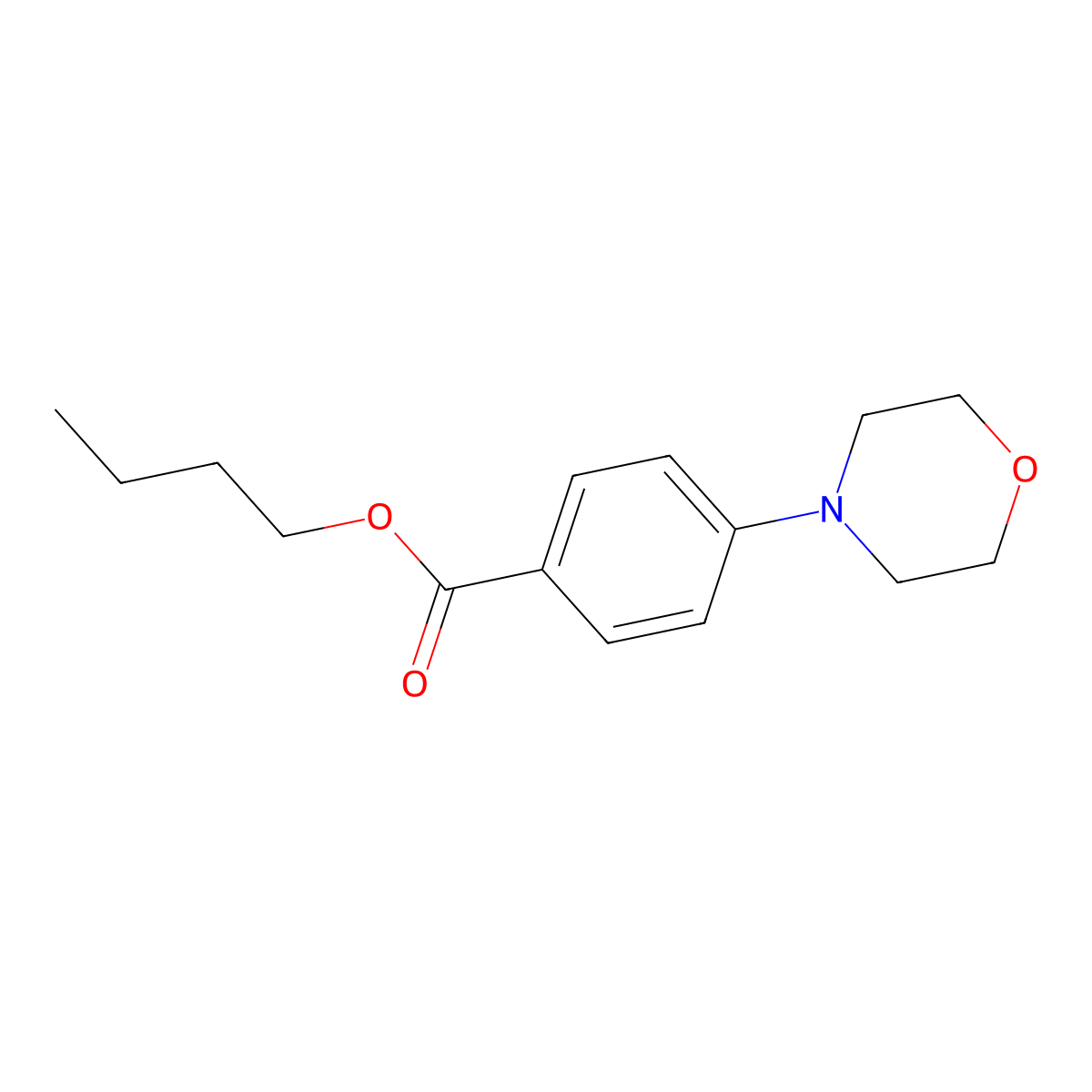 Butyl 4-morpholin-4-ylbenzoate molecular structure, CAS 5261-45-0