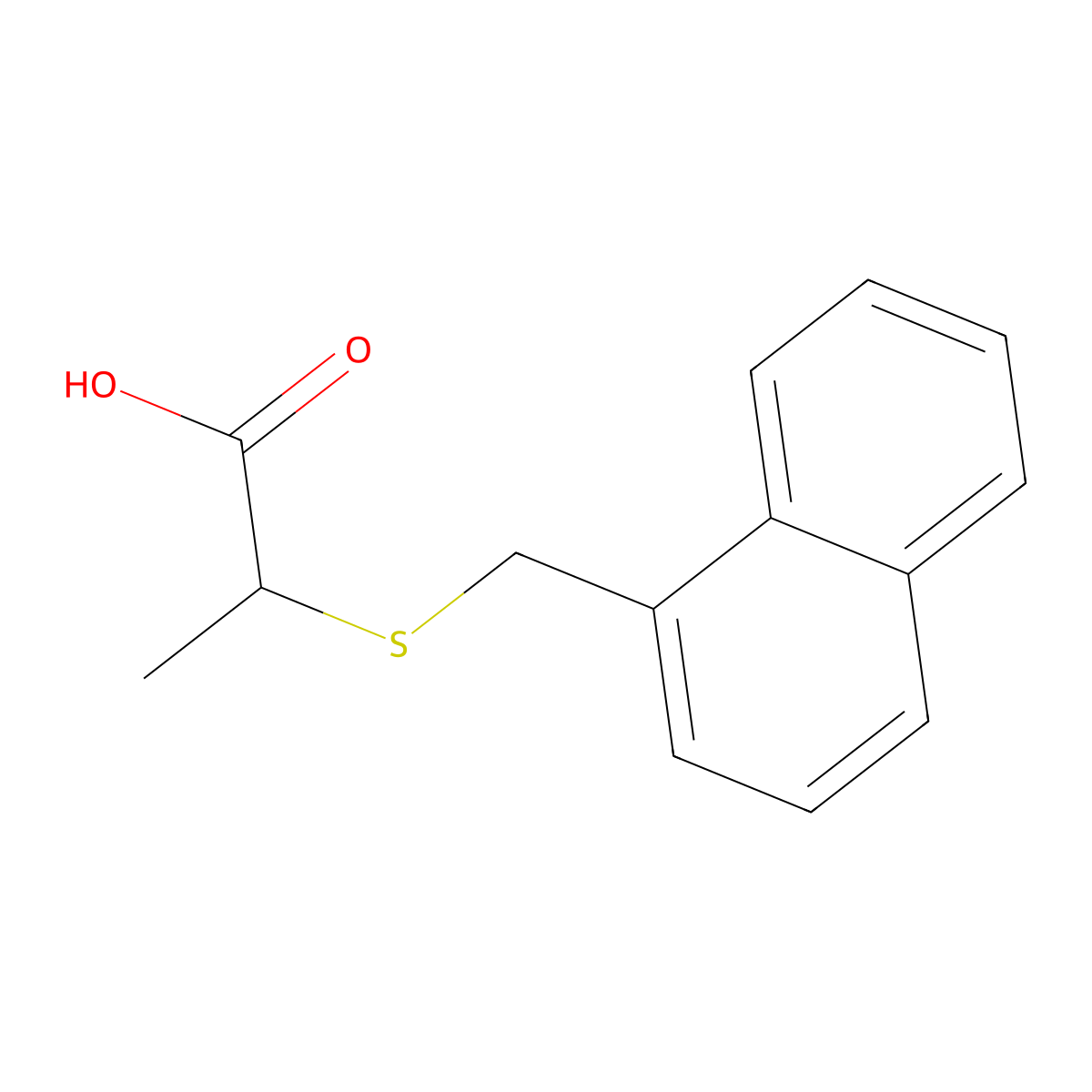 2-(1-Naphthylmethylthio)propionic acid molecular structure, CAS 5261-46-1