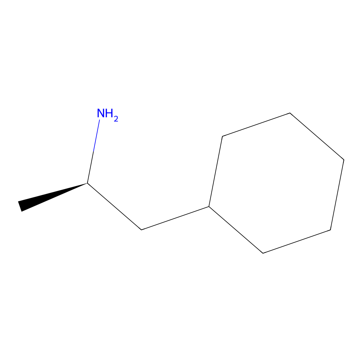 (2R)-1-cyclohexylpropan-2-amine molecular structure, CAS 52617-05-7