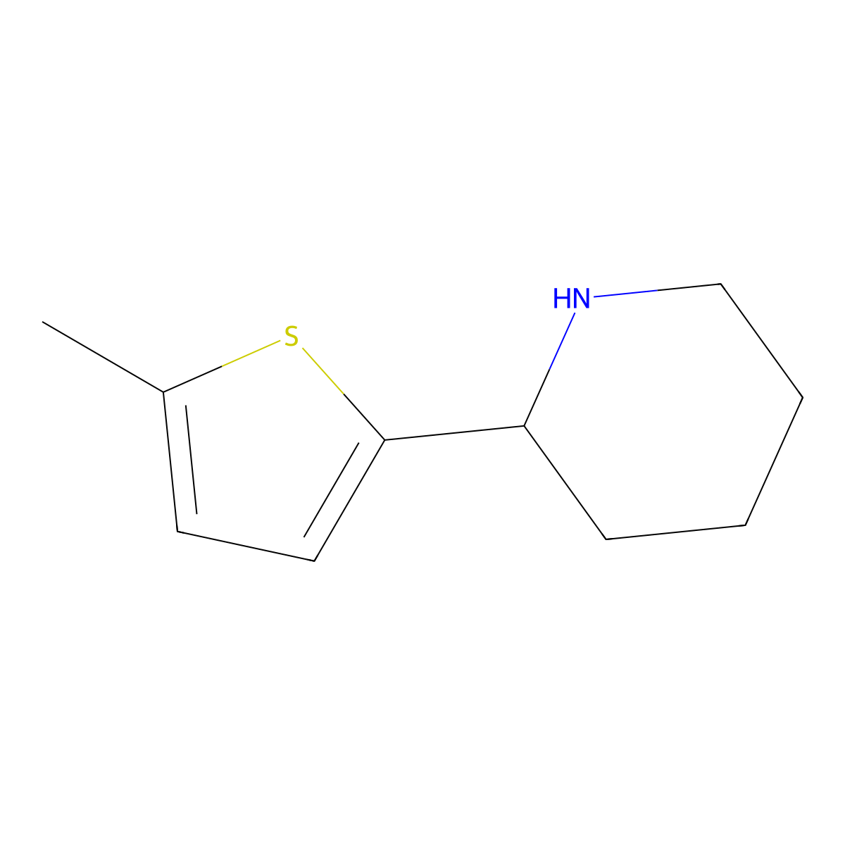 2-(5-Methylthiophen-2-yl)piperidine molecular structure, CAS 526183-23-3