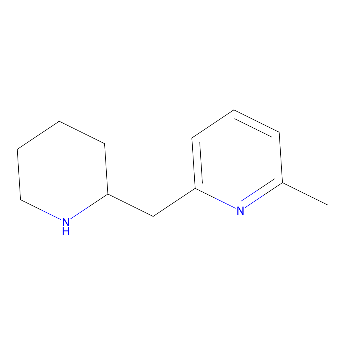2-Methyl-6-(piperidin-2-ylmethyl)pyridine molecular structure, CAS 526183-29-9