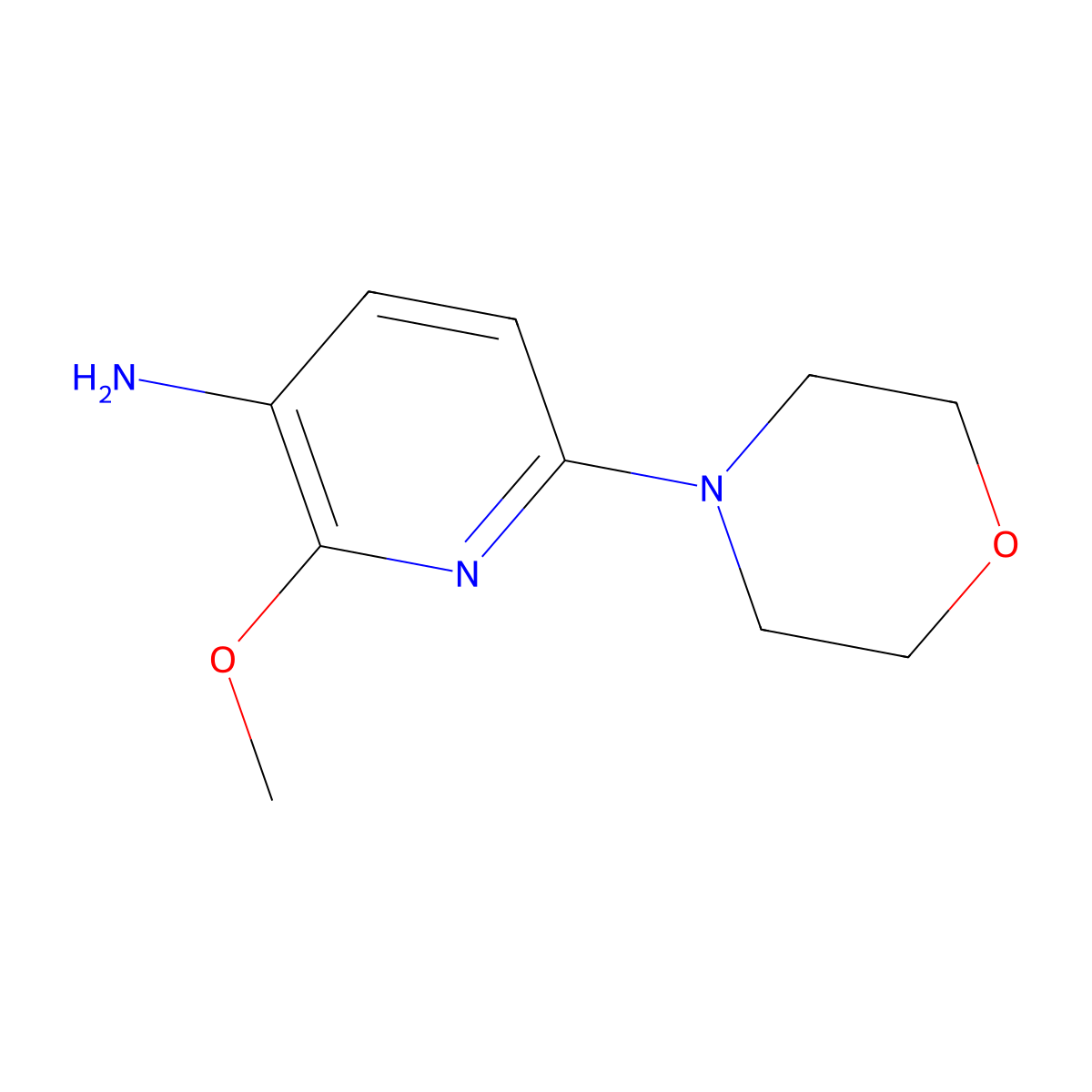 2-Methoxy-6-(morpholin-4-yl)pyridin-3-amine molecular structure, CAS 526184-47-4