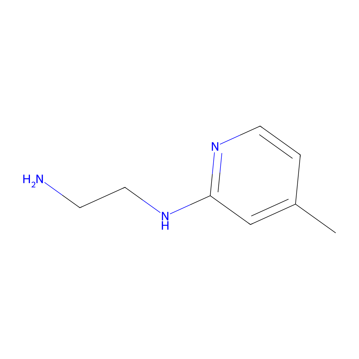 N-(4-methylpyridin-2-yl)ethane-1,2-diamine molecular structure, CAS 526184-60-1