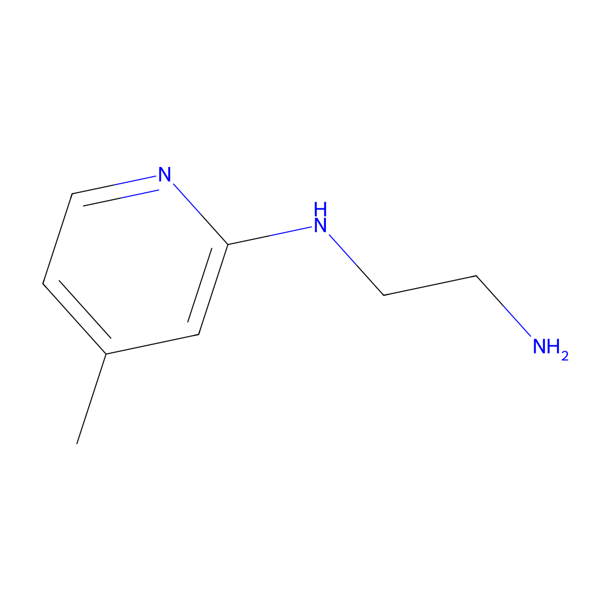 N-(4-methylpyridin-2-yl)ethane-1,2-diamine molecular structure, CAS 526184-60-1